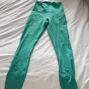 lululemon athletica Teal 3/4 Leggings with pockets